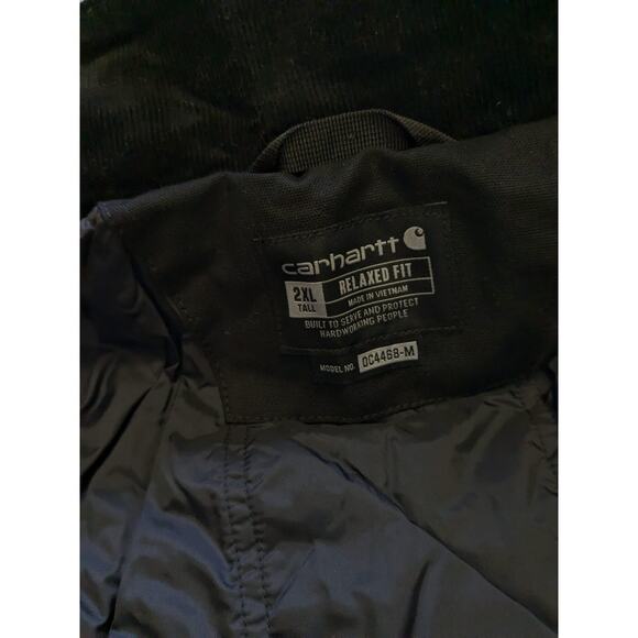 Carhartt mens Full Swing Relaxed Fit Quick Duck Coat-Black-2XL Tall US-NWT-C223 - Picture 7 of 8